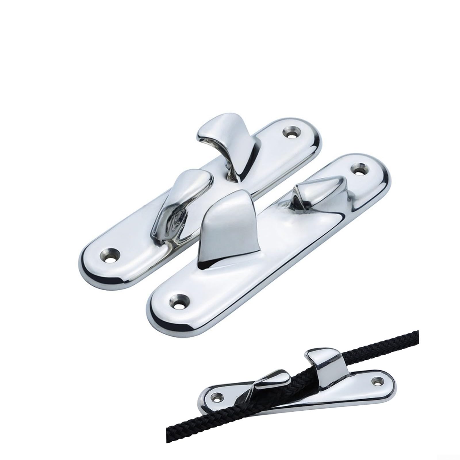 Tacchetto guida per corda, in acciaio inossidabile 316, per barche e yacht, passacavo lucidato a specchio, resistente, accessorio hardware per ponte marino (25,4 cm destra)