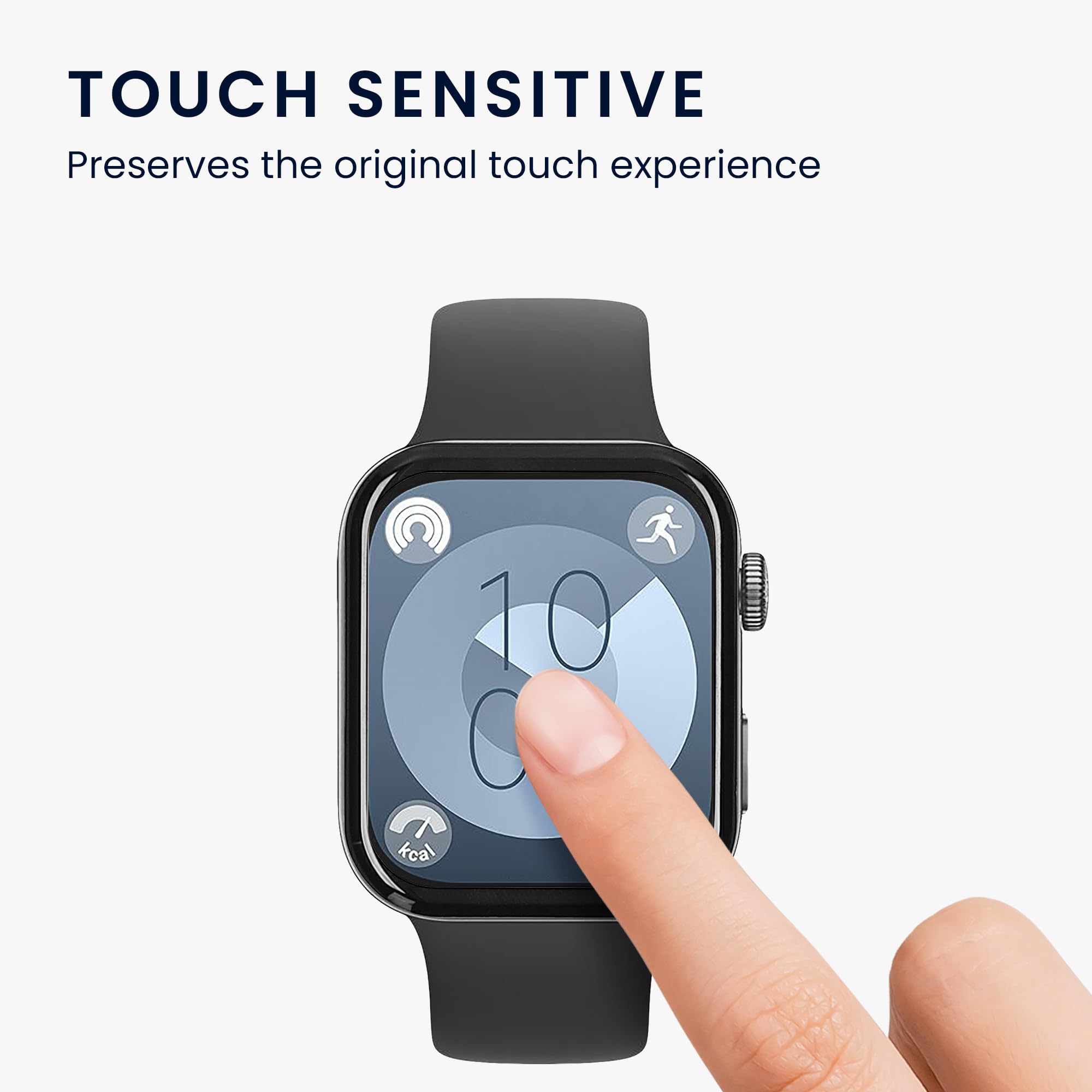 kwmobile Protective Film Compatible with Huawei Watch Fit 3 / Fit 4 Screen Protector - 2x Smart Watch Protector Anti-Fingerprint - Image 4