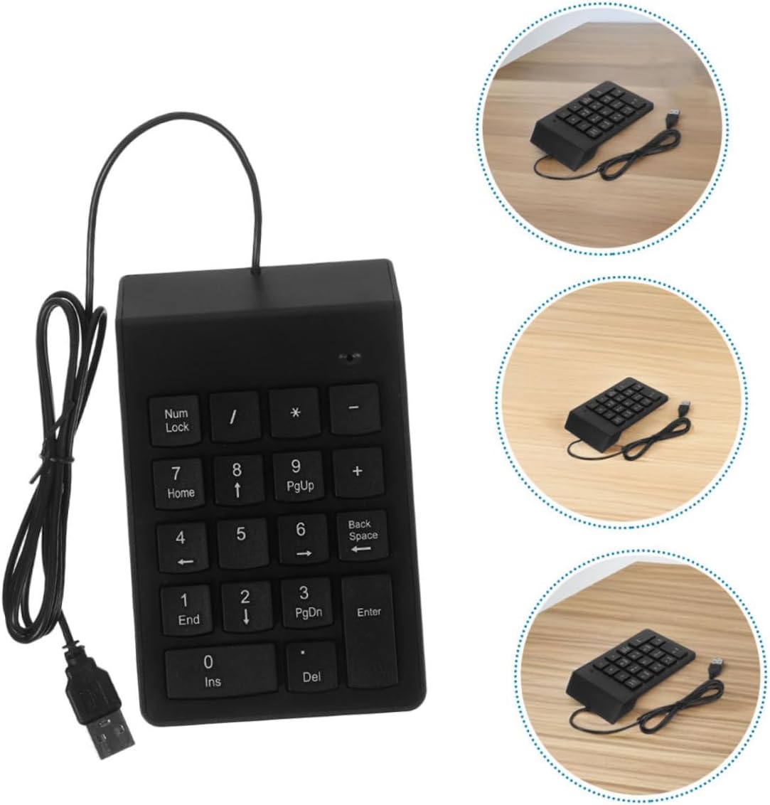 2pcs USB Numeric Keypad 18-Key Wired Number Pad Keyboard for Laptop Desktop PC Accountant Financial Calculation Portable USB Keypad