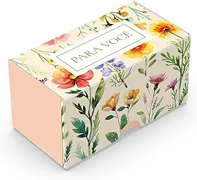 Caixa para 2 Doces Floral, Multicor, Papel, 8x8x4 cm, Para Você, Kit com 10 Unidades
