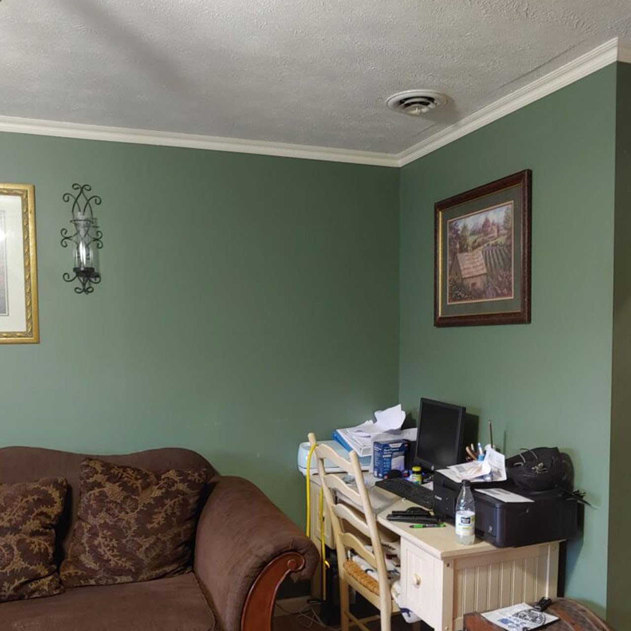 À LA MAISON CEILINGS KL50 Miguel Foam Crown Molding 6.5 Ft. L x 3 in W (Covers / 32.5 Ln. Ft.) Plain White Pack of 5