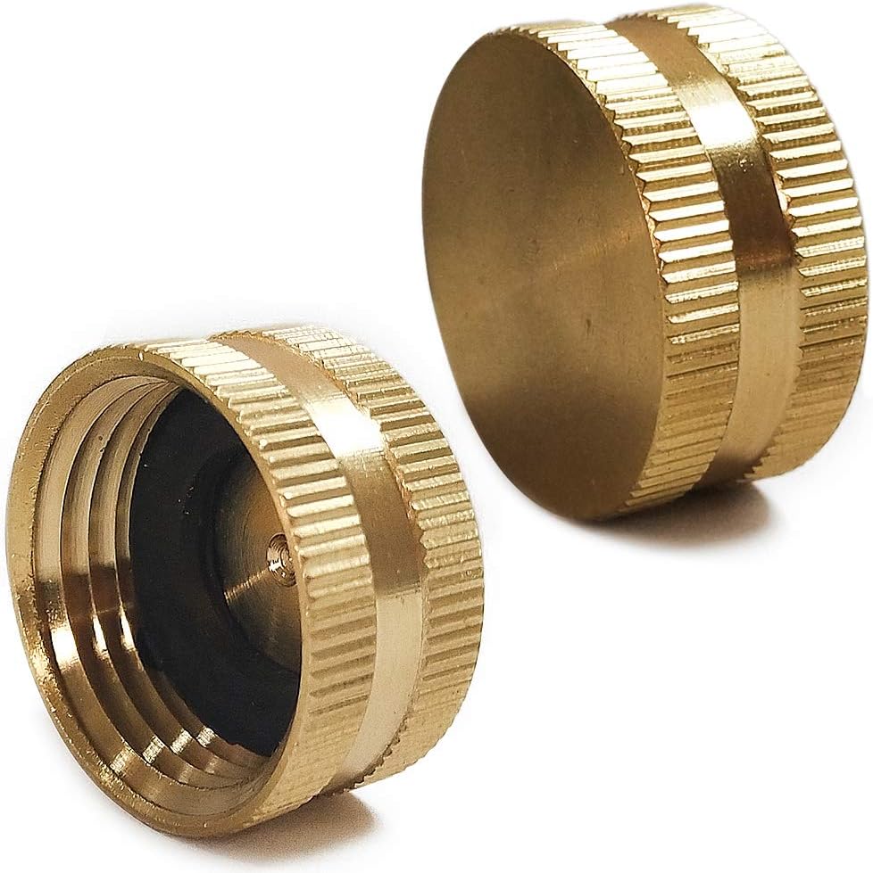 Twinkle Star 4 Pack Garden Hose Brass Hose Cap with Washers, 3/4" Female End Cap