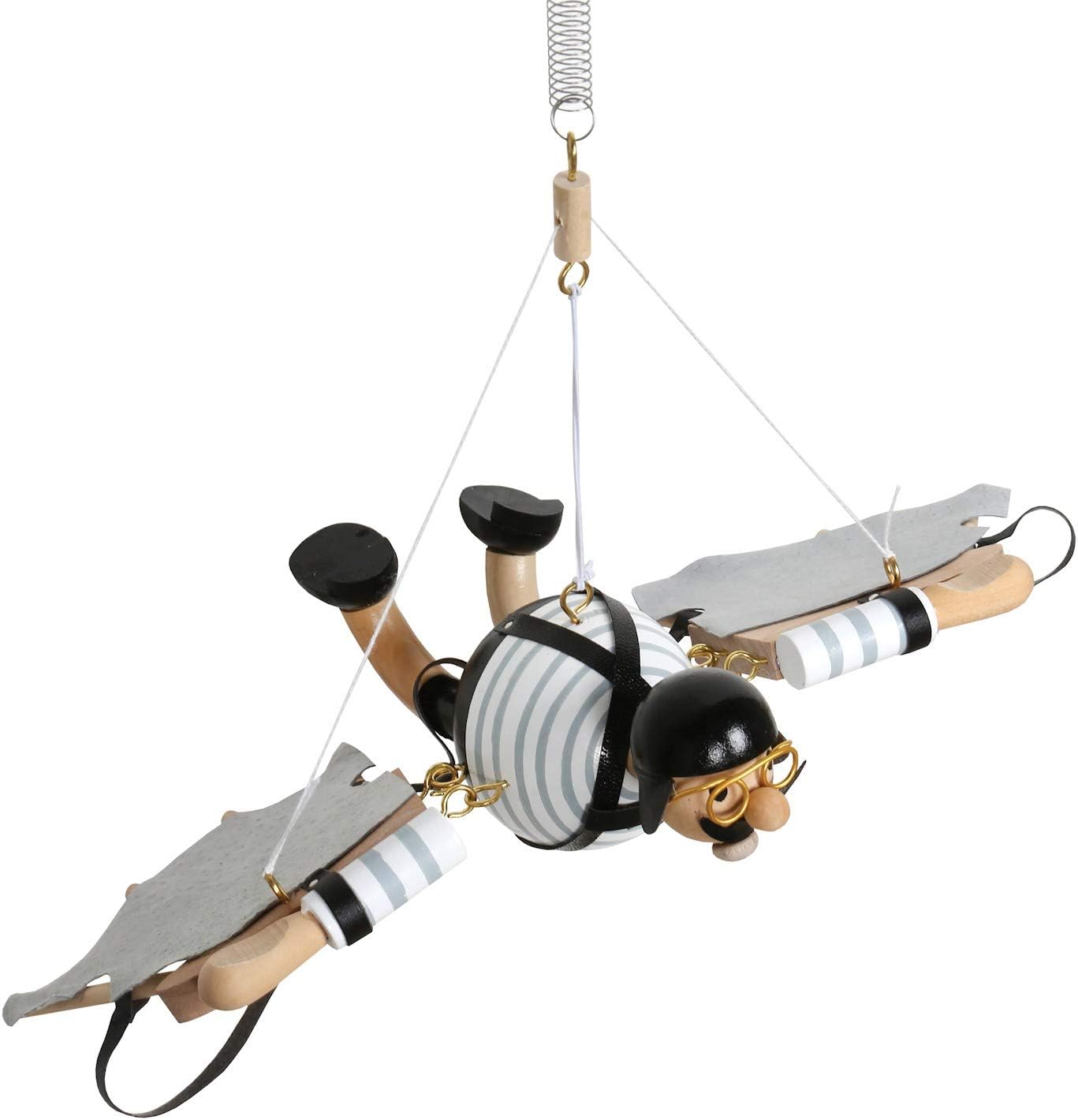 Wooden Hanging Vintage Bouncing Flying Man