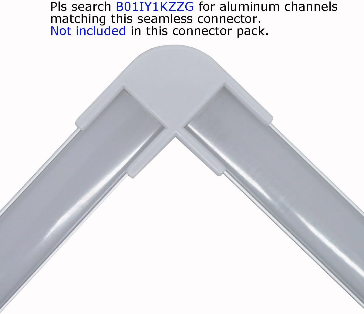 Litever 90 Degrees Corner Connectors, ONLY Slim Aluminum LED Channel (ASIN:B01IY1KZZG),Corner Connection/Joint with Extension Connectors for Slim Aluminum Channels LL-015-90F