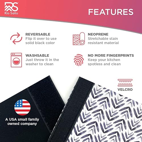 Miniatura 4 de Fundas para manijas de puerta de refrigerador de 5 piezas, decoración y accesorios de cocina, uso en electrodomésticos de cocina, horno,