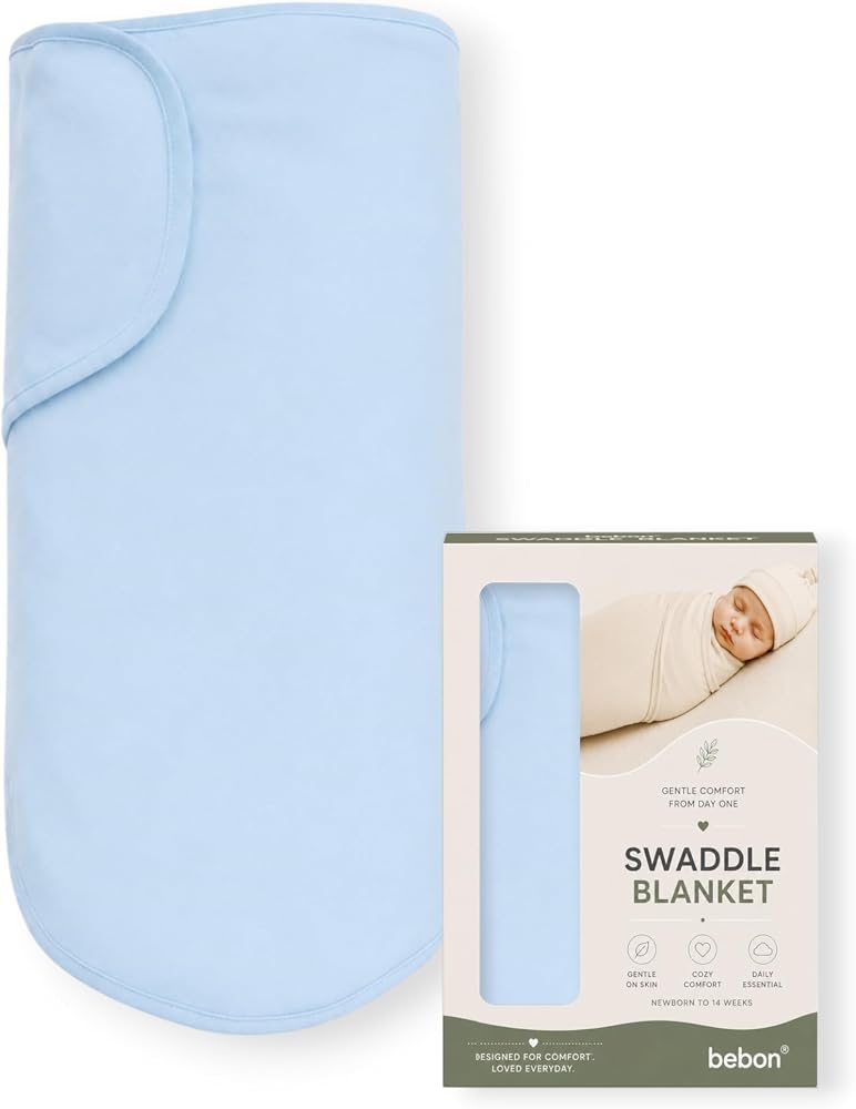Swaddle Blanket Wrap – Help Your Newborn Nap Longer – Secure Sleep Sack | for Infants – Easy-to-Use, Soft Swaddling Blanket for a Calm Baby (Blue)