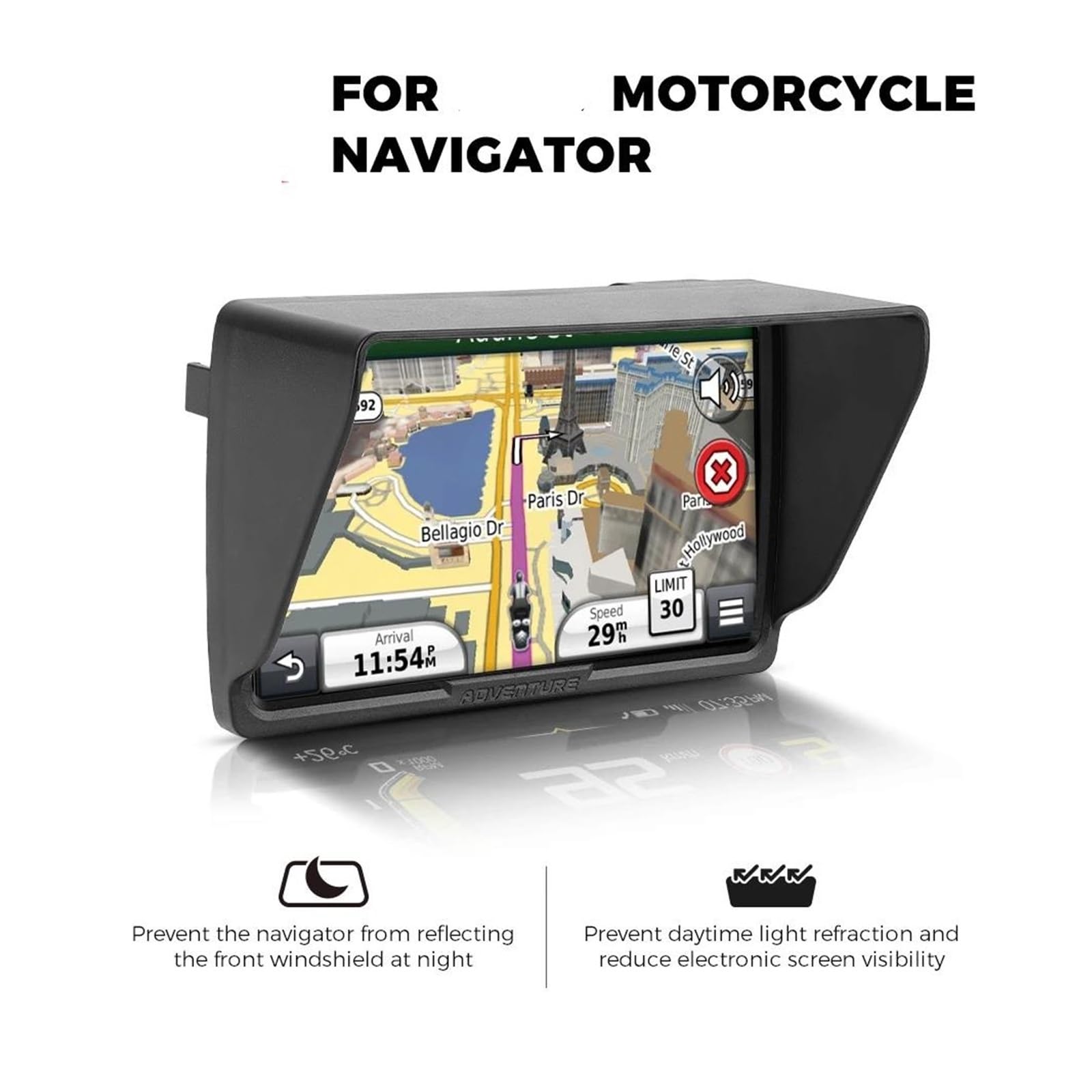 Für Navigator VI 6, Für R1200GS, R1250GS LC ADV, R1200, R 1250 GS Motorrad-Navigationsgerät: Sonnenblendschutz(Style C)