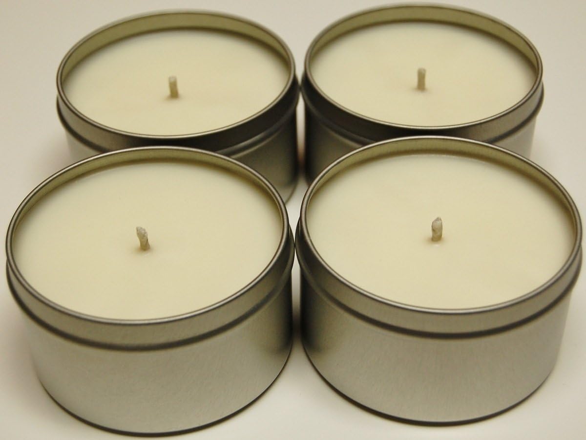 Soy Candle Tins Scented 4 Pack 8oz Mediterranean Fig