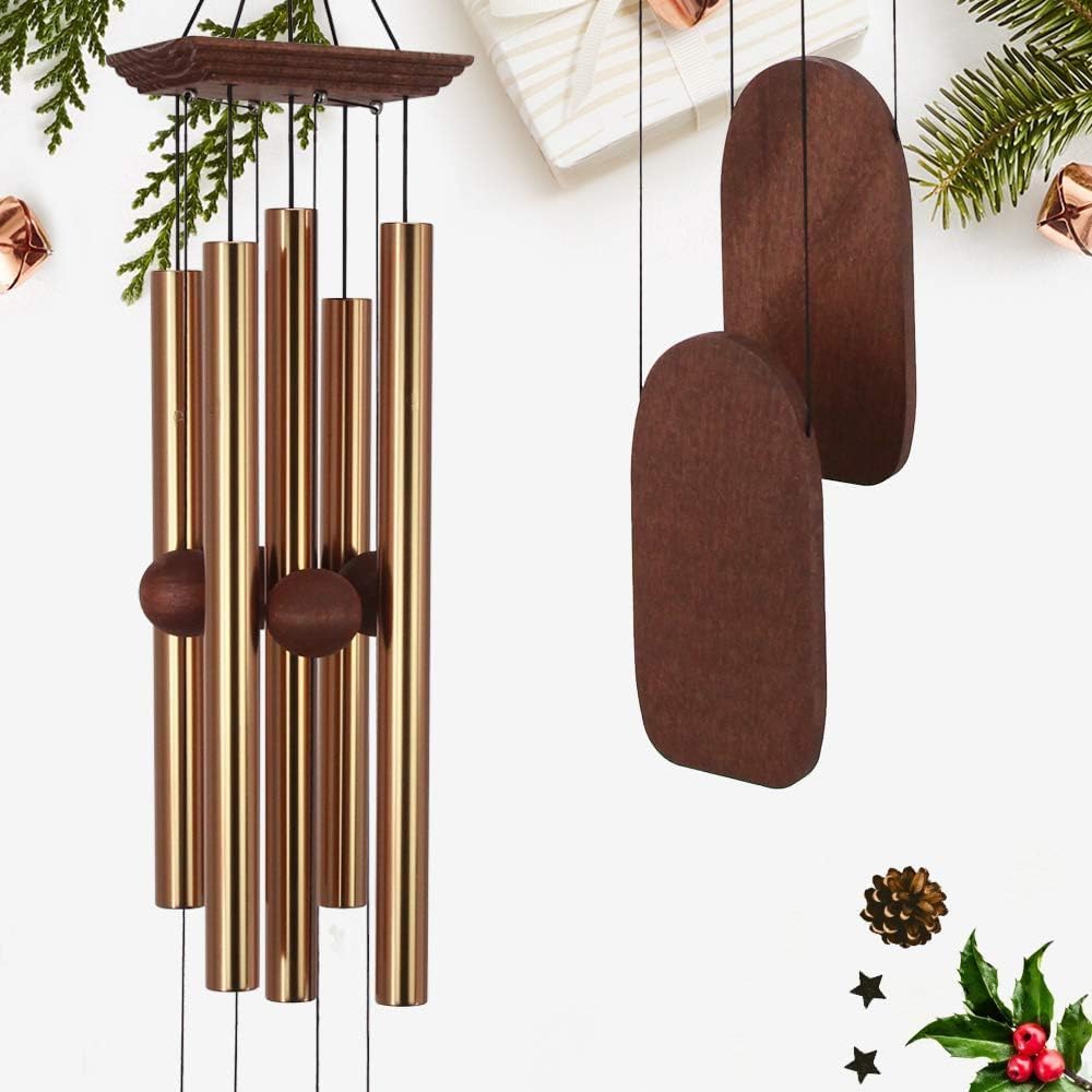 Windchimes for Home Decor Outdoor Deep Tone Unique Hanging Wooden Chimes Outdoors Decor for Patio Garden Yards |36 inches Large Memorial Wind Chimes for Outside-image-17