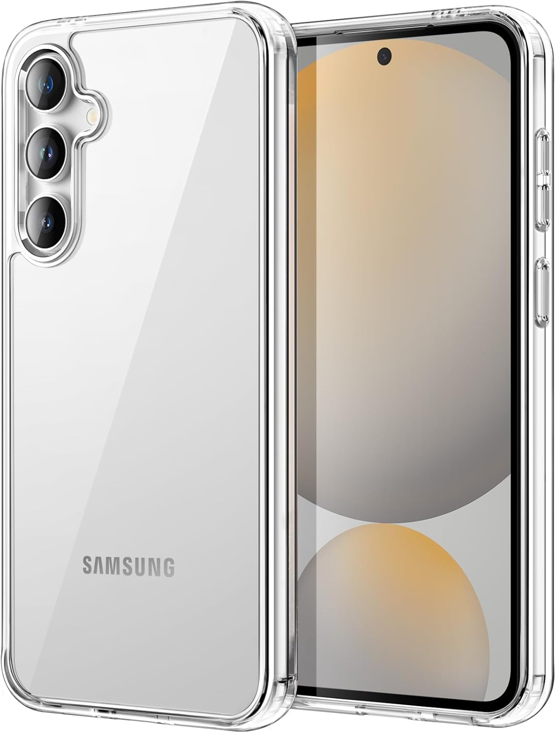 JETech Case for Samsung Galaxy S24 FE, Non-Yellowing Shockproof Bumper Protective Phone Cover, Anti-Scratch Hard PC Back Clear