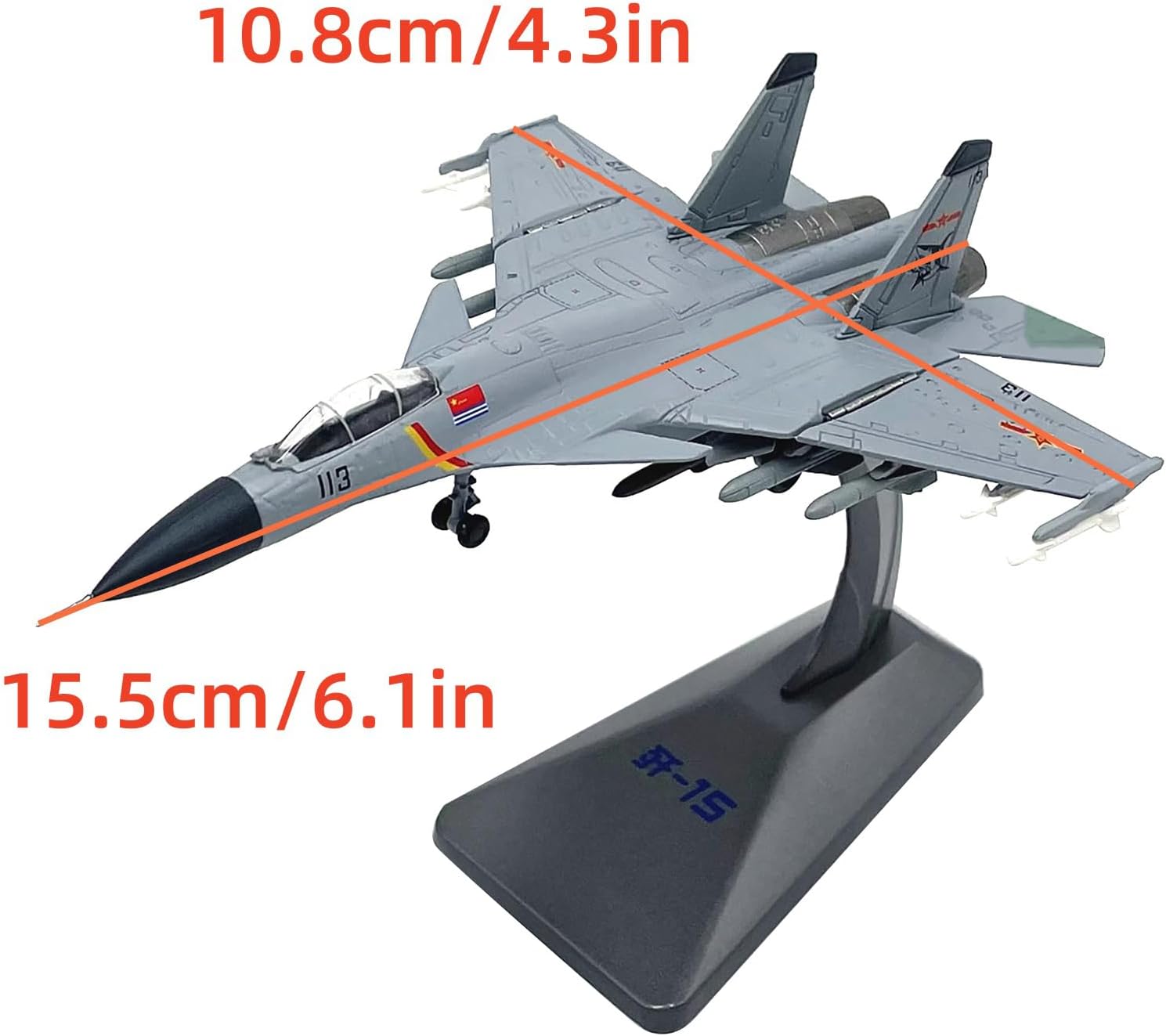 DAGIJIRD Simulation Alloy Aircraft Model 1:144 Alloy China J-15 Flying Shark Fighter Plane Model