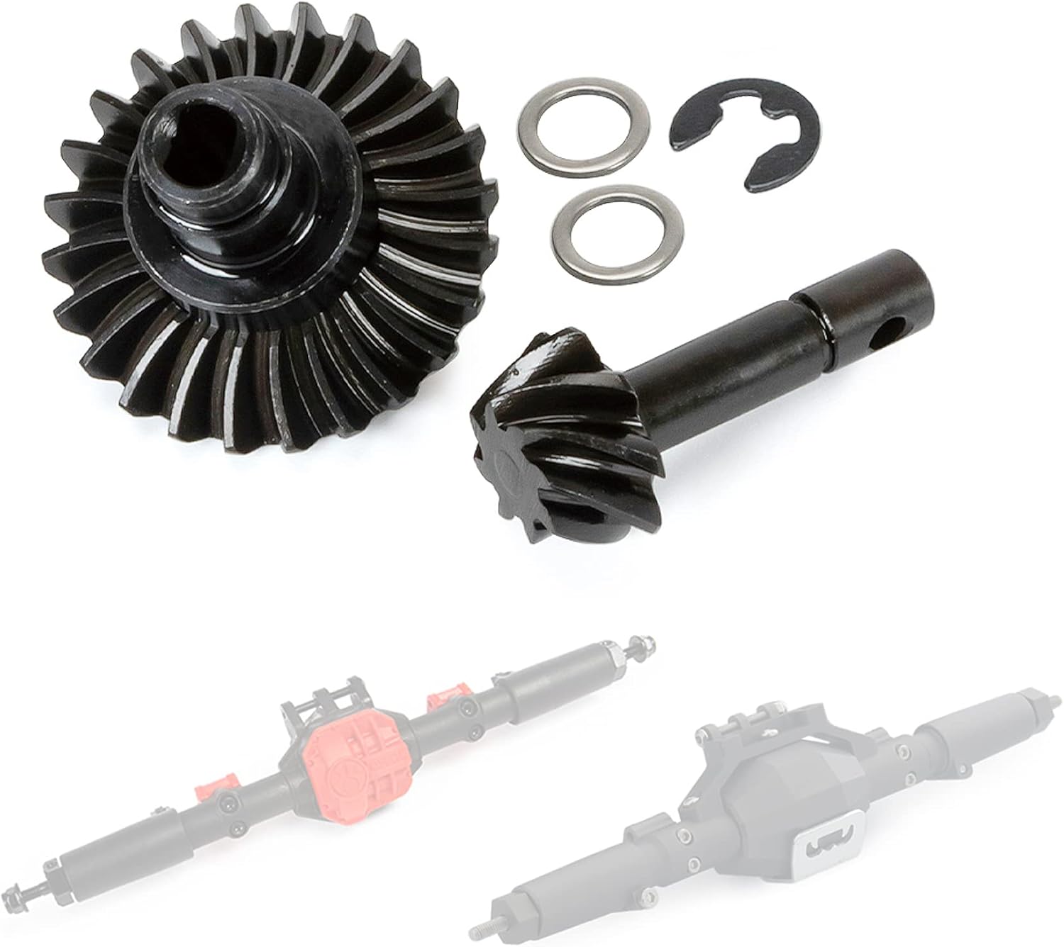 Amazon | RCギア、24T/27T/30T/33T to 8T 1/10 RCギアセットベベル 互換性 SCX10 II 90046 ...
