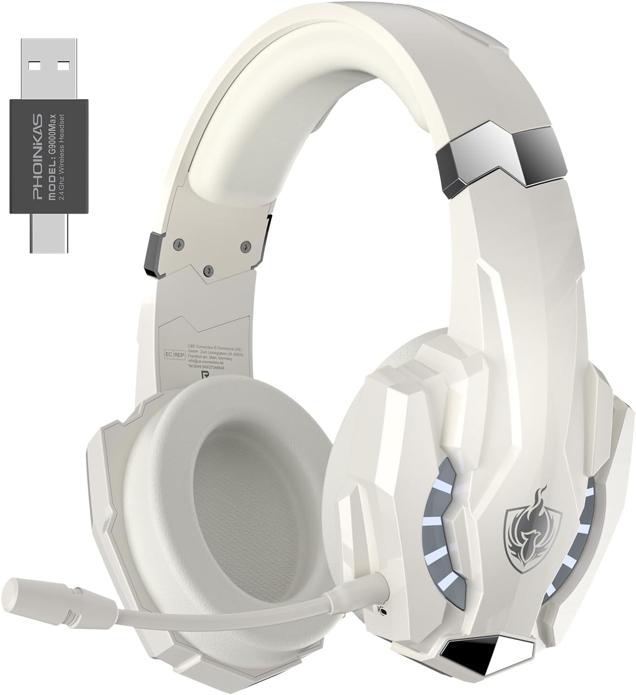 Casque Gaming Sans Fil Ozeino Ow810 – Pour PC, PS5, PS4 – Audio 2.4GHz USB & Type-C – Bleu