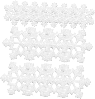 COHEALI 80 Peças Acessórios De Resina De Floco De Neve Acessórios De Capa De Telefone De Resina DIY Artesanato Decorações Decorações Acessórios De Telefone Celular Enfeite De Floco