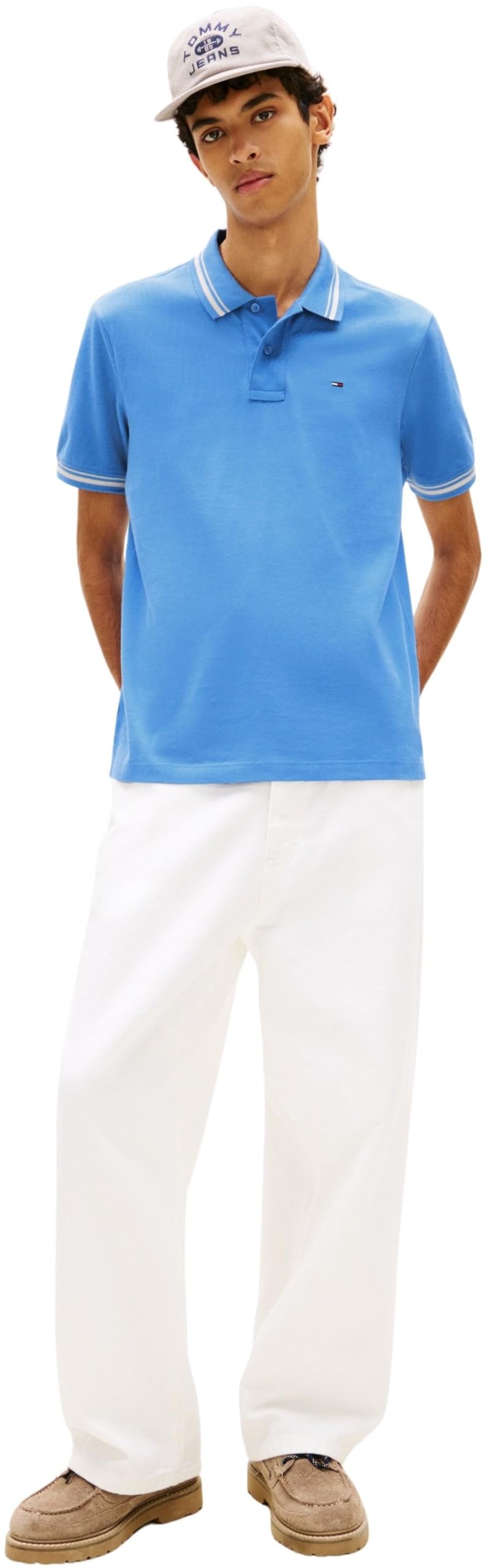 Tommy Jeans Herren TJM Reg Tipped Polo EXT Dm0dm22700 S/S Poloshirt (1er Pack)