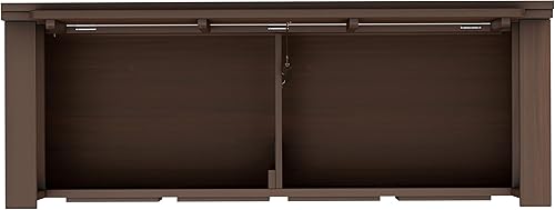 Vista 60 de SIMPLIHOME Amherst Banco de almacenamiento de entrada, asiento de pasillo de madera maciza de 48 pulgadas de ancho en gris niebla, banco