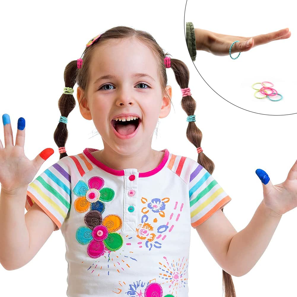 Corbatas para el pelo de bebé para niñas, soporte para coleta de caballo, bandas elásticas para el cabello, 3 cm para niños pequeños (100 piezas arco iris para niños)