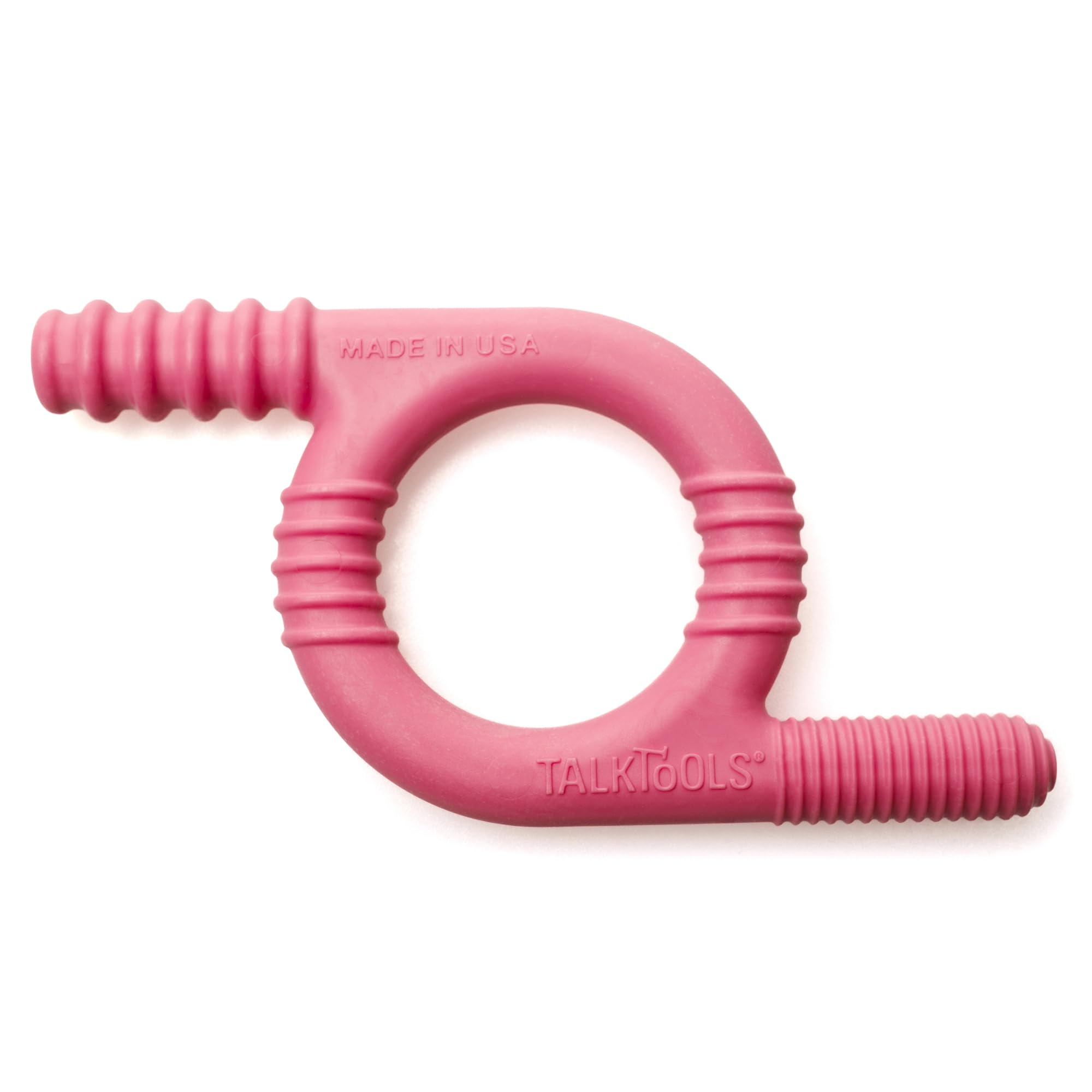 TalkTools Baby Chewy | Oral Motor Sensory Tool for Kids and Toddlers | Therapy Tools to Improve Chewing and Biting (Ridges, Pink)