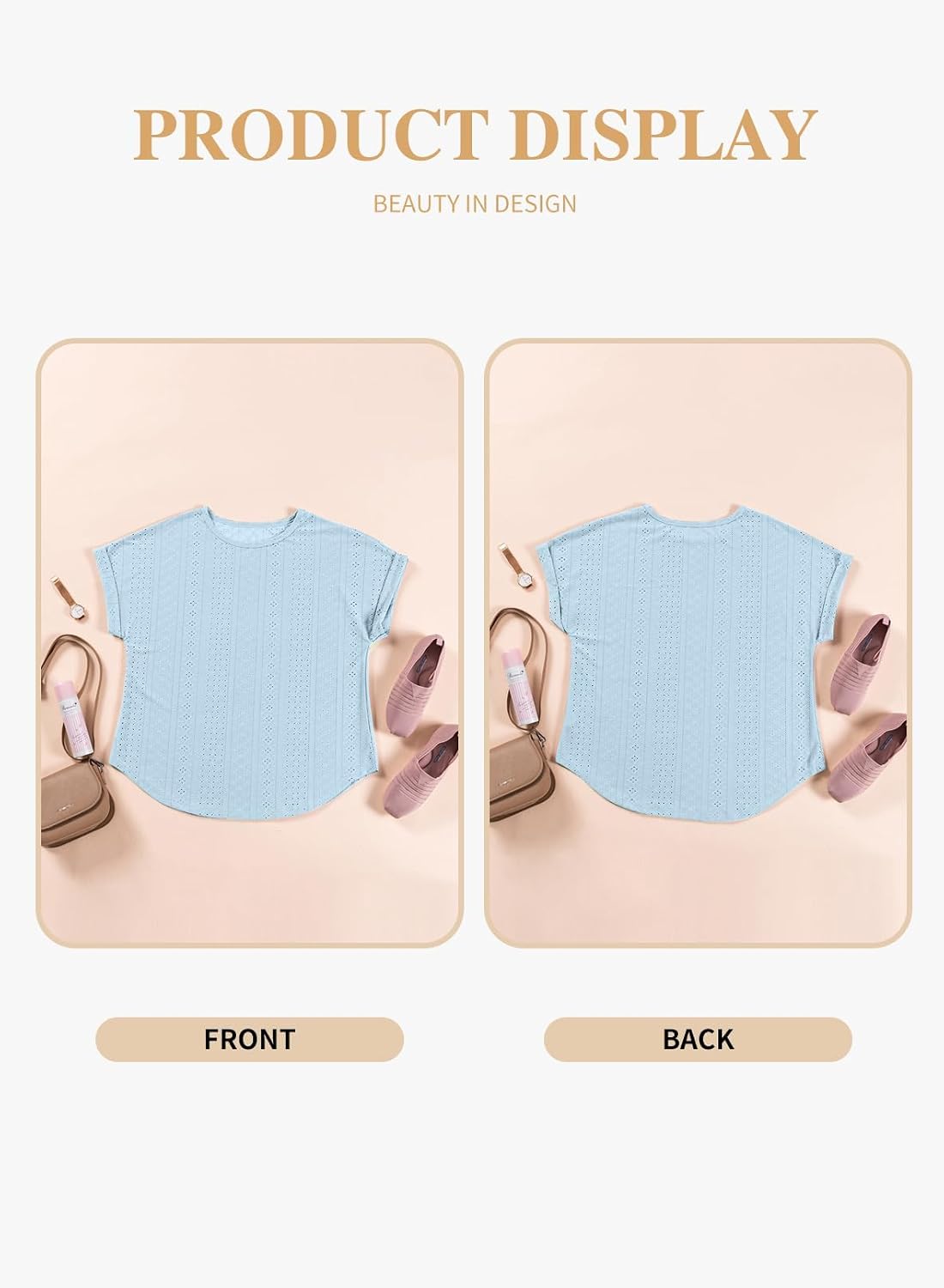 Eytino Women Plus Size Tops Short Sleeve Crewneck Casual Loose Summer Blouse Shirts(1X-5X)
