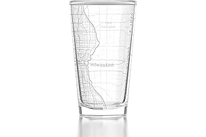 Milwaukee Wisconsin Map Pint Glass - The Perfect Gift for Beer Lovers!