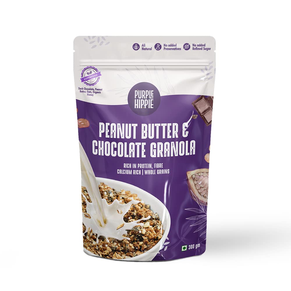 Purple Hippie Peanut Butter & Chocolate Granola, 500 Gm (B0786FG6SJ) Amazon Price History, Amazon Price Tracker
