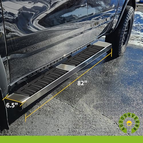 Estribos 6.5" acero inoxidable negro para Toyota Tundra miniatura 7