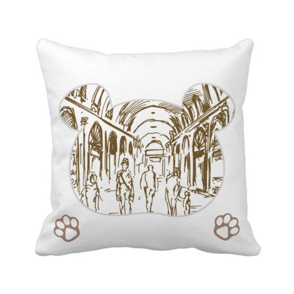 Housse de coussin carrée motif ours pour protéger et relooker vos vieux coussins