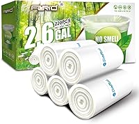 FORID 2.6 Gallon Clear Small Trash Bags, 220 Count - Odorless, Leak-Proof Garbage Bin Liners for Bathroom, Bedroom, Office