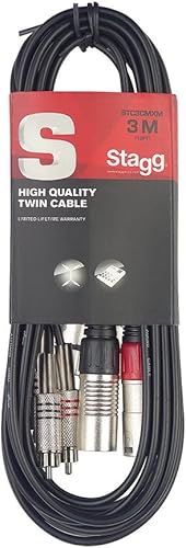 Stagg STC3CMXM Serie Twinkabel XLR MA nnlich Chinch MA nnlich