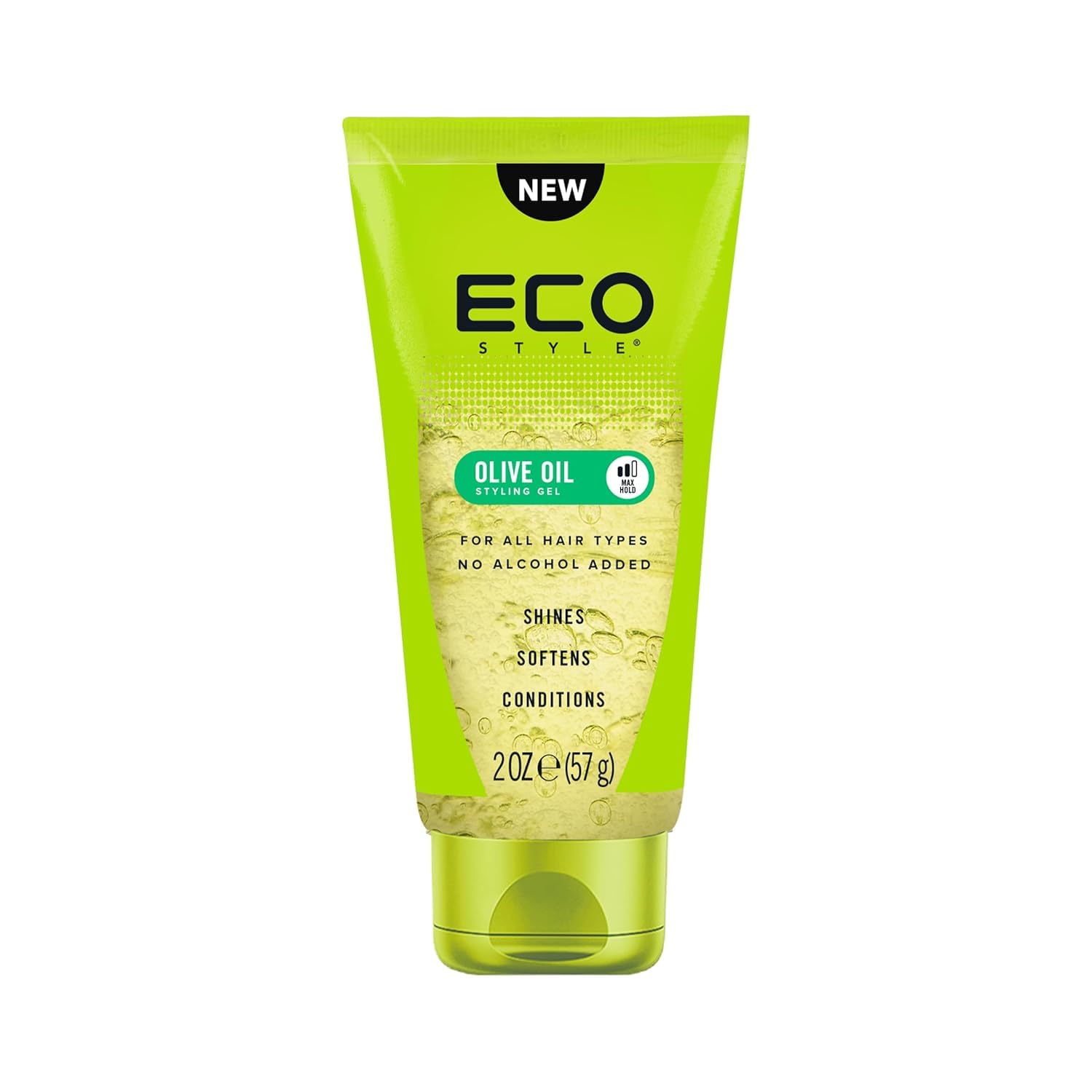 Eco Style Olive Oil Hair Gel 2 oz (12 Pack) – Travel Size Maximum Hold Styling Gel for Smooth, Shiny, and Moisturized Hair, Perfect for On-the-Go Grooming and Frizz Control