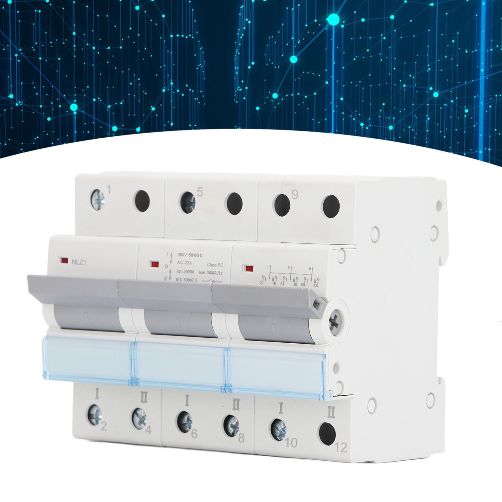 Interruptor de Transferencia Manual, 400VCA, Diseño de 3 Polos