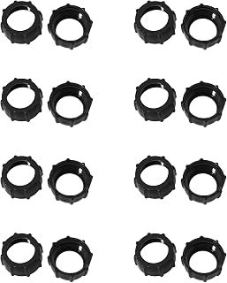 Maxmoral 16PCS Black Plastic Tightening Nut Ball Joint Fixing Adapter Head Holder Ring Car Holder Screw Fixing Head Holder for 17mm Ball Adapter