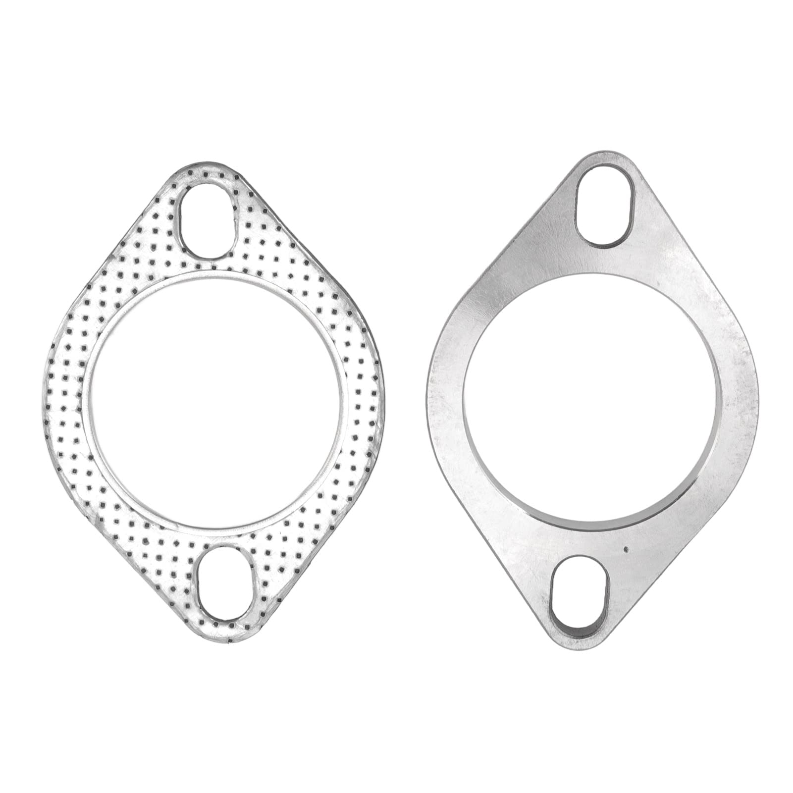 Kit de Conexión de Brida de Escape, 2 uds., 2 Pernos, 2,5 Pulgadas, Acero Inoxidable, Universal, para Cabezales Catback de Tubo de Escape