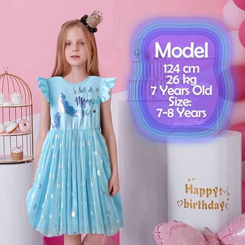 Vikita Toddler Girls Dresses Sparkling Short Sleeve Girl Dress For Kids Sh4107, 5T #TOP1
