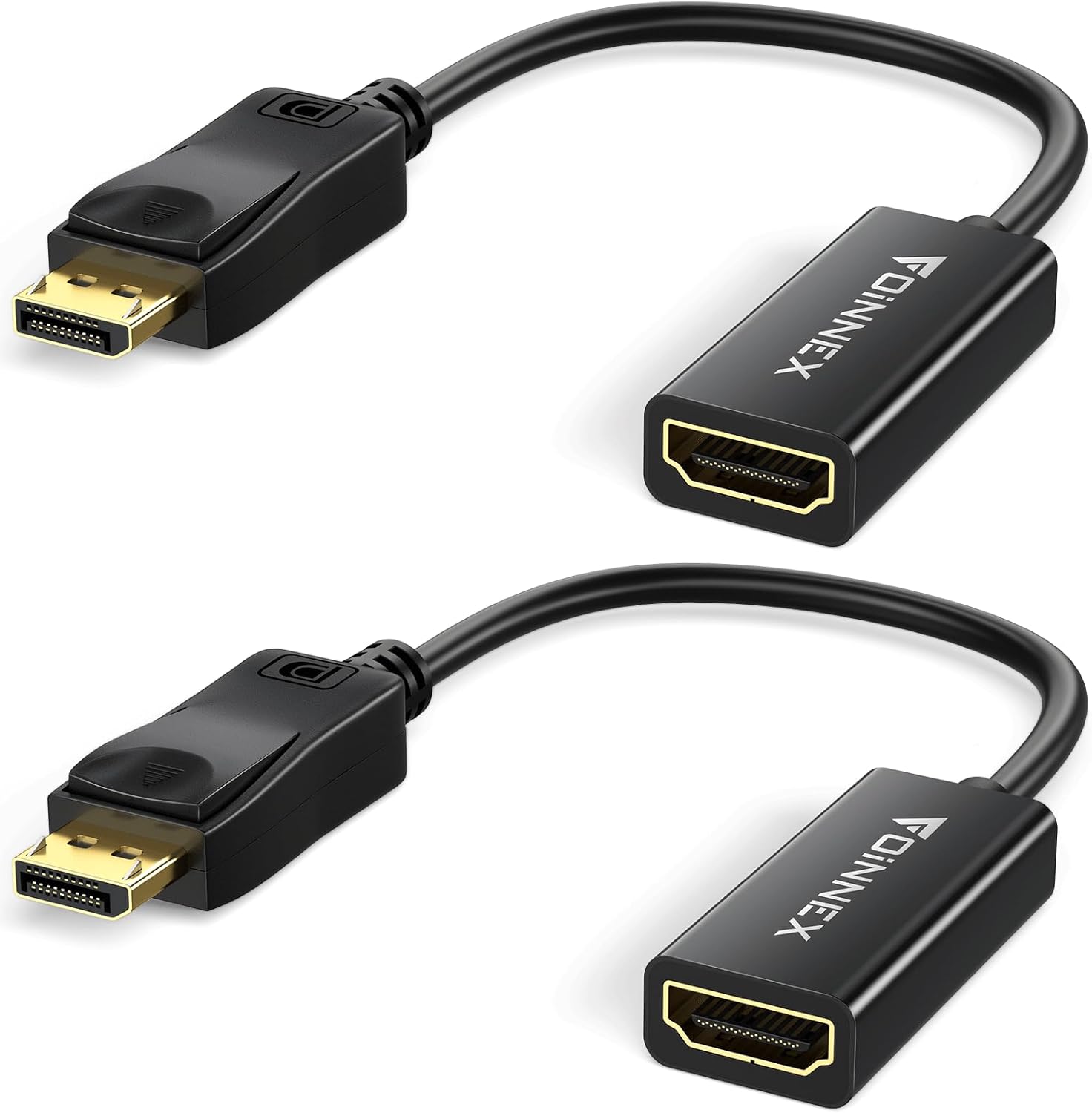 4K DisplayPort to HDMI Adapters, 2 Pack UniDirectional DP