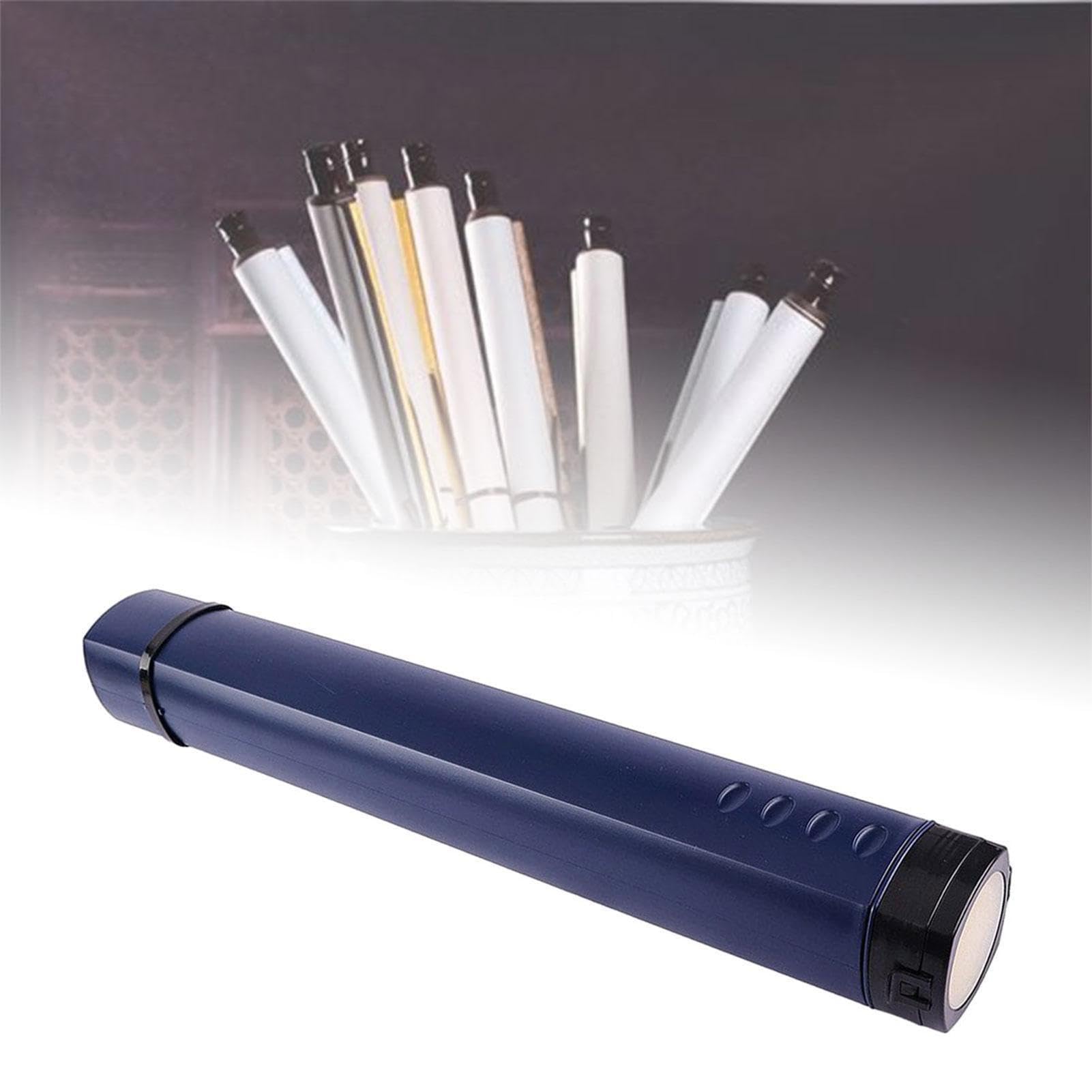 per canna da pesca, tubo per poster da 61 cm, supporto per paletta blu con | porta poster estensibile, tubo di stoccaggio, tubo portatile per , documenti, grandi stampe