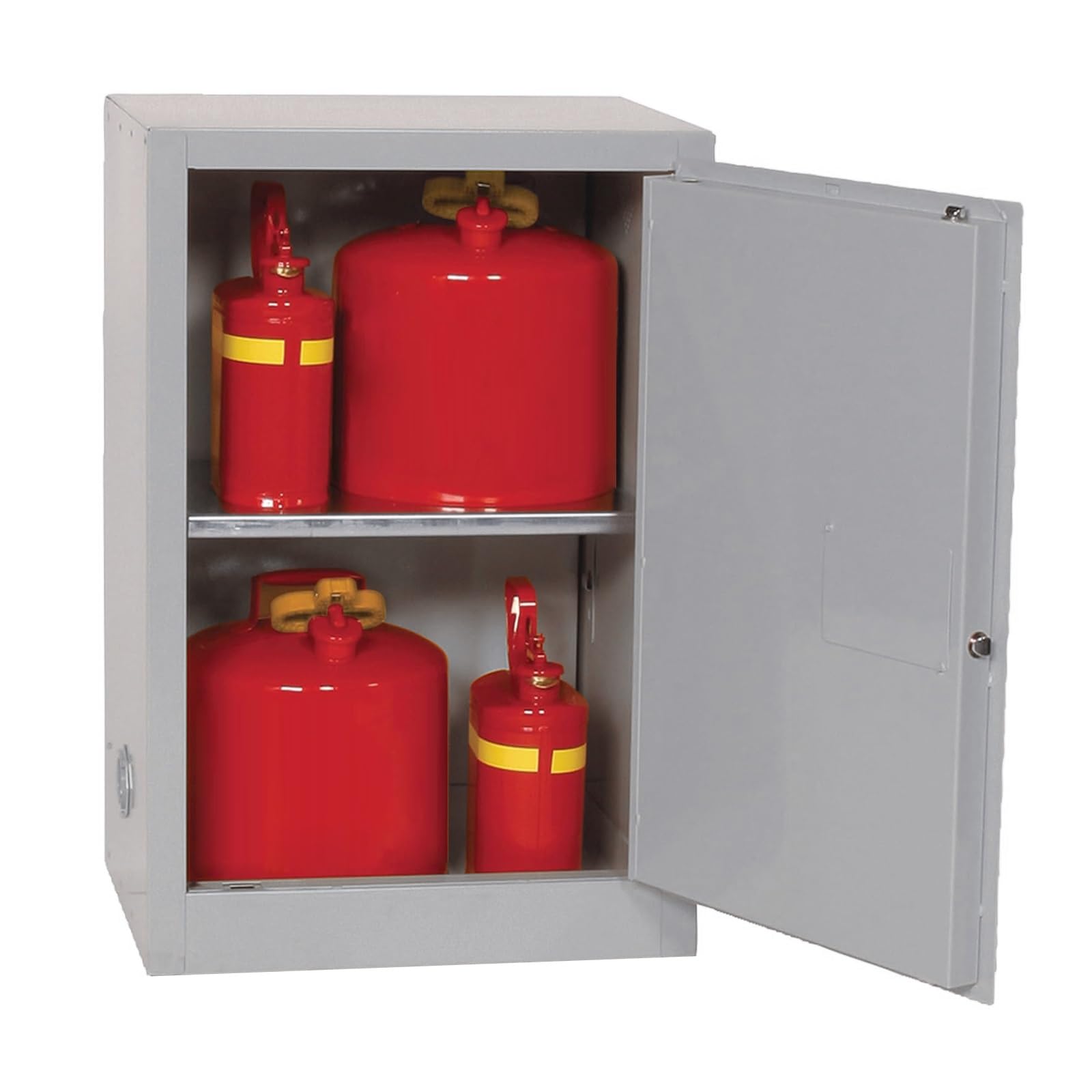 Armadietti for lo stoccaggio di sostanze chimiche in acciaio inossidabile, uso commerciale, industriale e domestico, armadio materiali infiammabili 23" L x 18" P 35" A