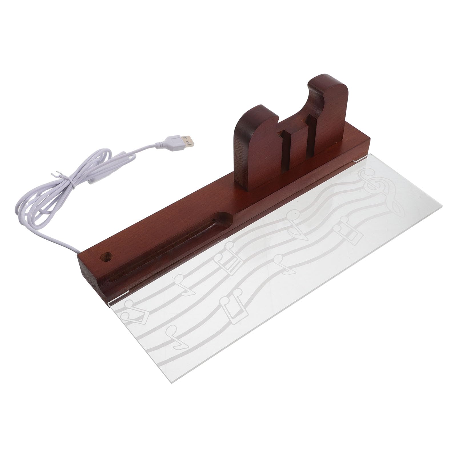 Support Mural Guitare en Bois Marron GARVALON avec Porte-Picks Intégré