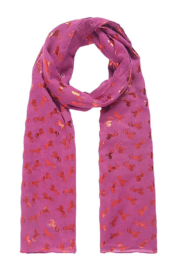The Olive House Women's Pink The Olive House® Shimmer Unicorn Scarf