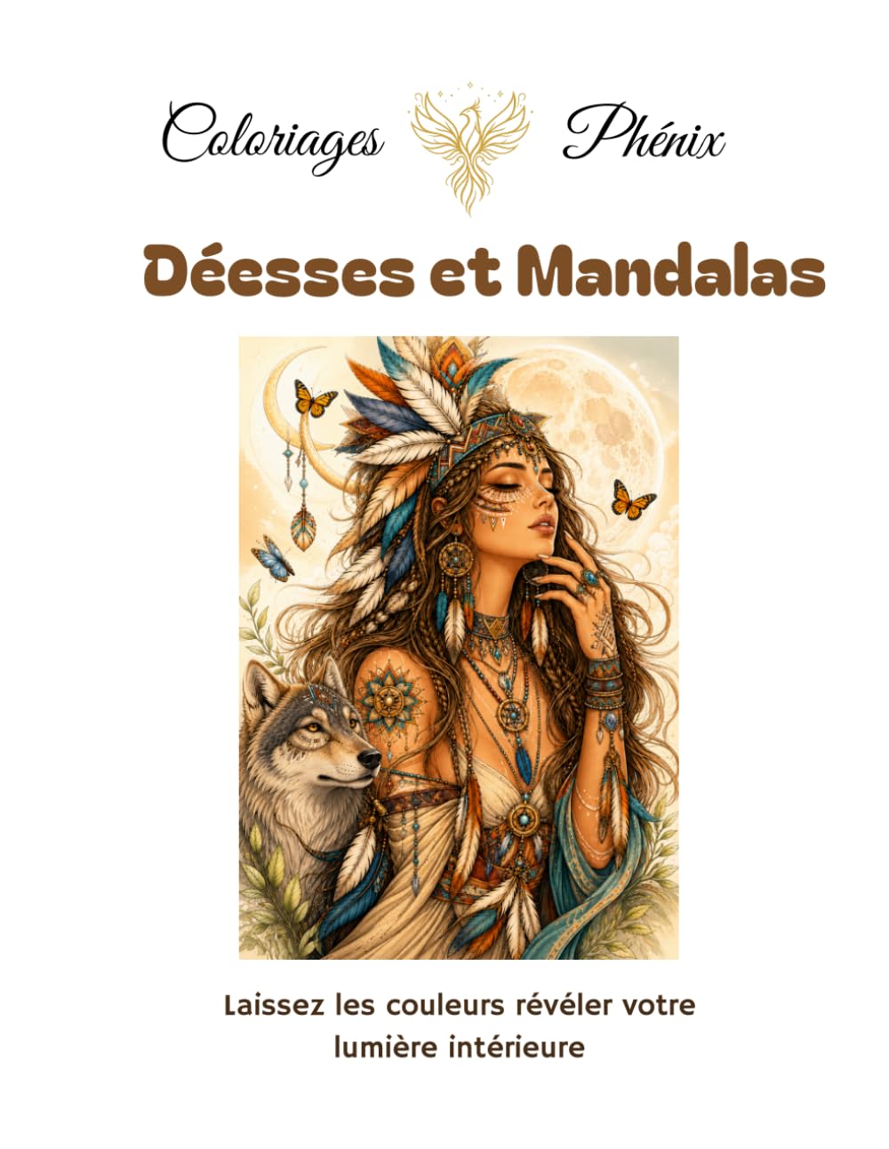 Déesses et Mandalas: Livre de coloriage thérapeutique pour adultes (Coloriages Phénix)