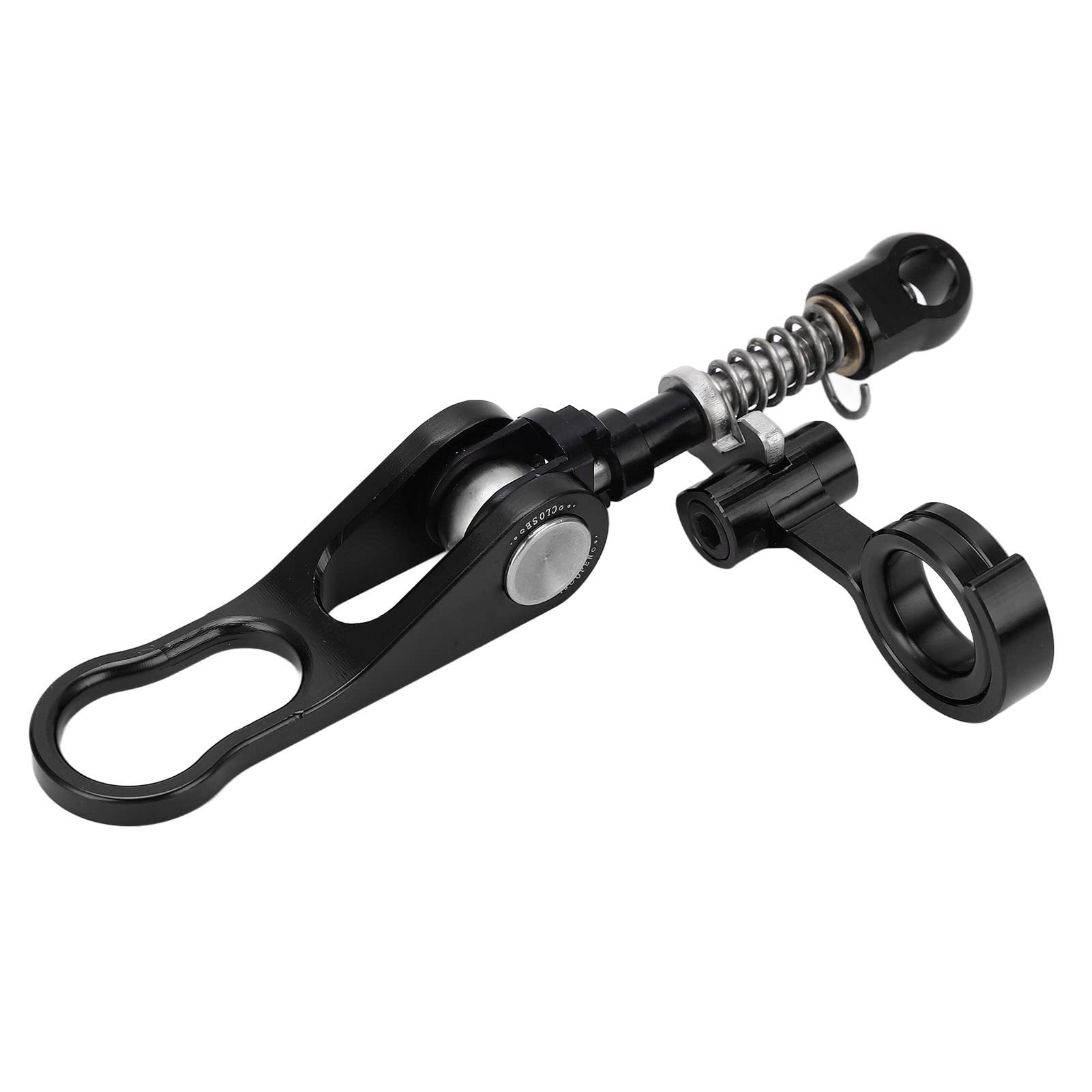Maniglia del morsetto del reggisella e clip del telaio posteriore, sgancio rapido in lega di alluminio per bici pieghevole, morsetto del reggisella leggero lavorato a CNC con (Nera)