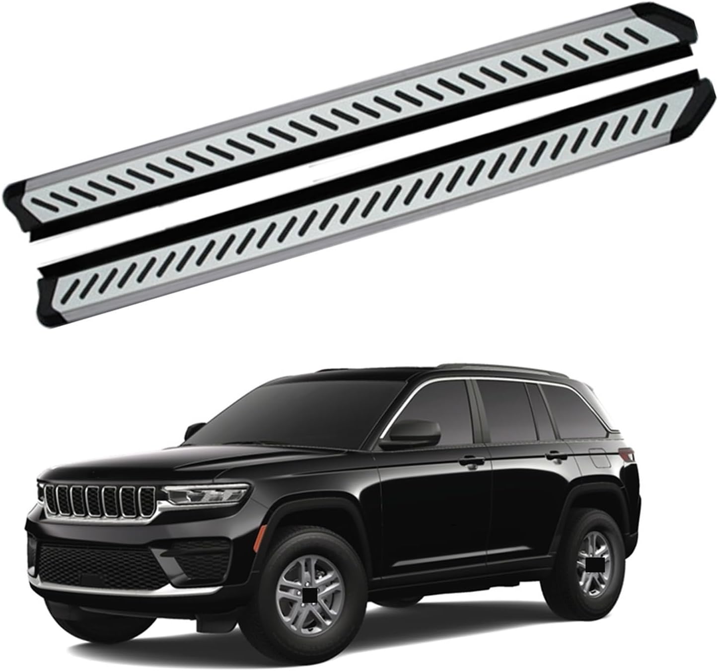 2Pcs Fixed Running Board Side Step Pedals Nerf Bar Compatible with Jeep Grand Cherokee L 2021-2023
