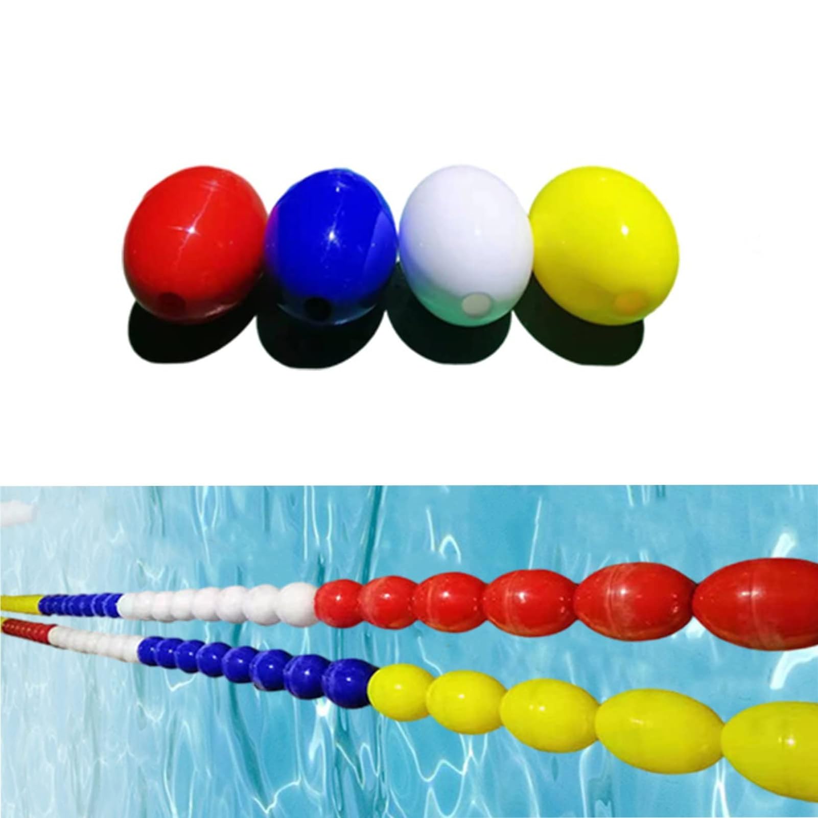 Corde de séparation de sécurité pour piscine 15m bouée flottante en plastique et acier