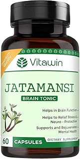 VitaWin Jatamansi for Brain Tonic, Natural Herbal, 500 mg, Veg - 60 Capsules, Nutrition Supplement