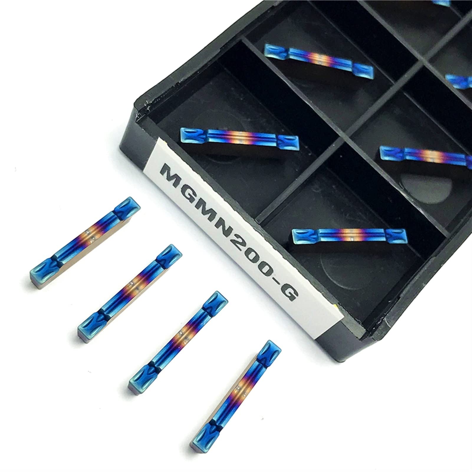 TMP1105 Grooving Turning Carbide Insert Nano Coating for Stainless Steel CNC Grooving Insert Cutting Tool (Angle : MGMN300-M, Shank Diameter : 10PCS)