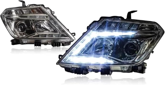 تصميم السيارة لسيارة نيسان باترول Y62 2012-2019 مجموعة كاملة من المصابيح الأمامية LED تكوين مجموعة ملحقات عدسة جهاز العرض الاستبدال
