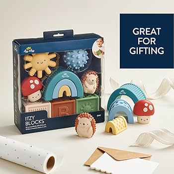 Amazon.com: Itzy Ritzy Sensory Blocks Set - Baby Building Blocks
