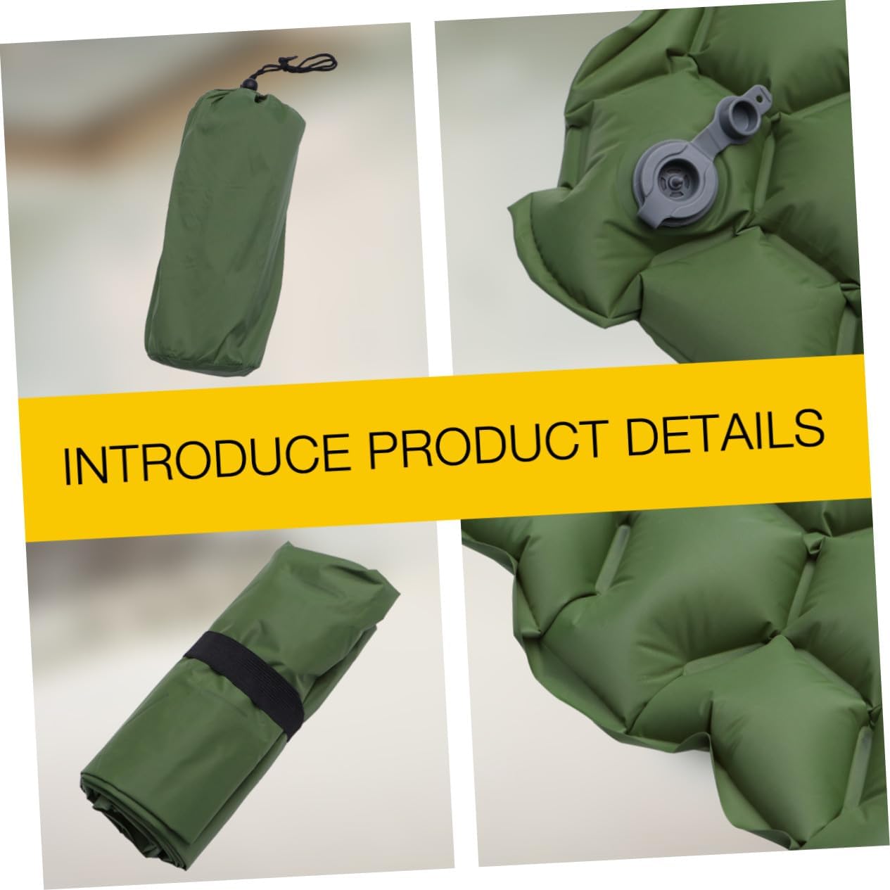 Sosoport Outdoor Inflatable Sleeping Pad and Portable Camping Mat for Tent Hiking and Travel Lightweight Mattress
