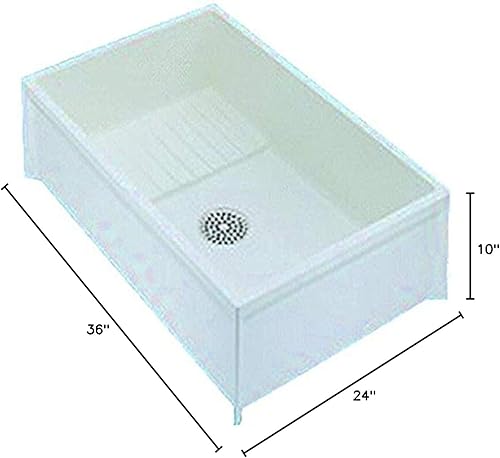 Miniatura 2 de Mustee Lavabo de servicio 65M, grande, blanco