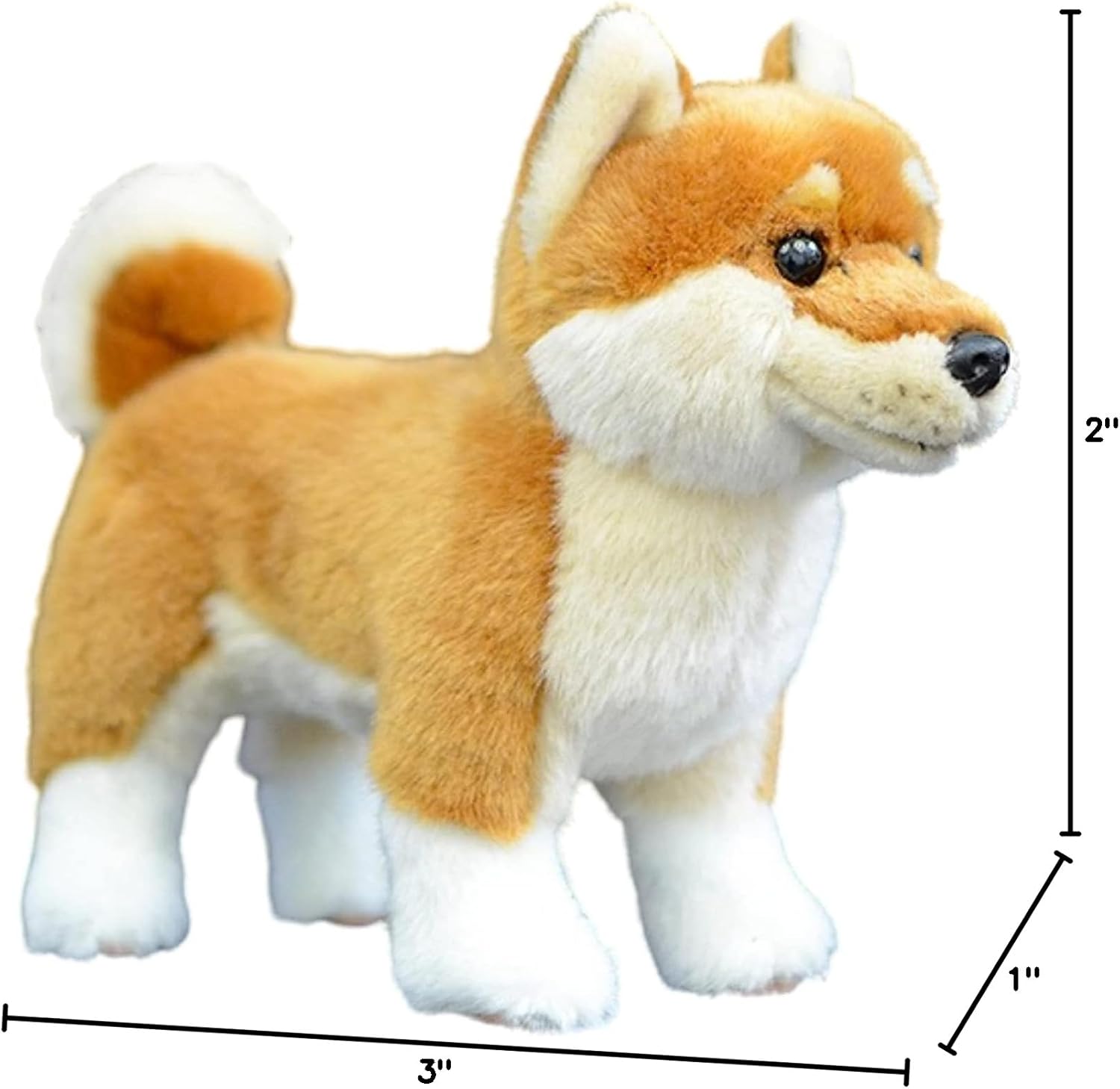 FRANKIEZHOU Realistic Shiba Inu Plush-Yellow 11.02",Dog Stuffed Animal,Soft Toy,Girl Toys,Gifts for Kids, Hugging Toy - Image 9